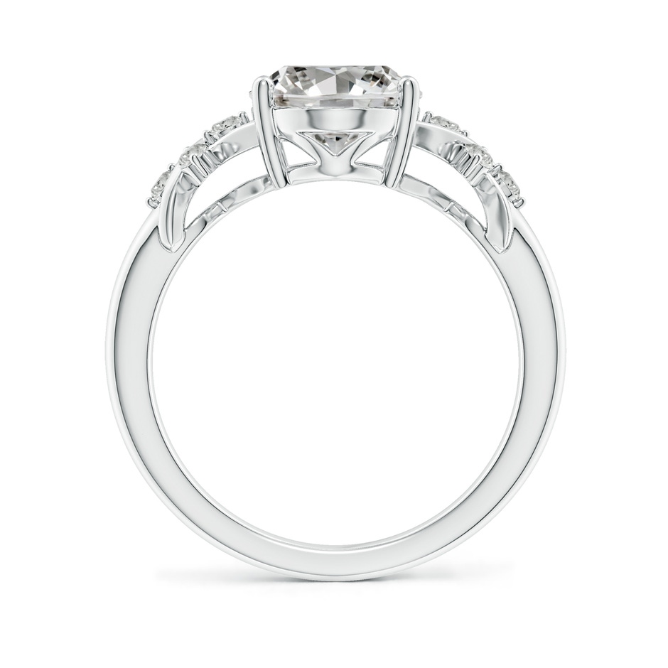 12x8mm KI3 Solitaire Oval Diamond Criss Cross Ring with Diamonds in P950 Platinum side 199