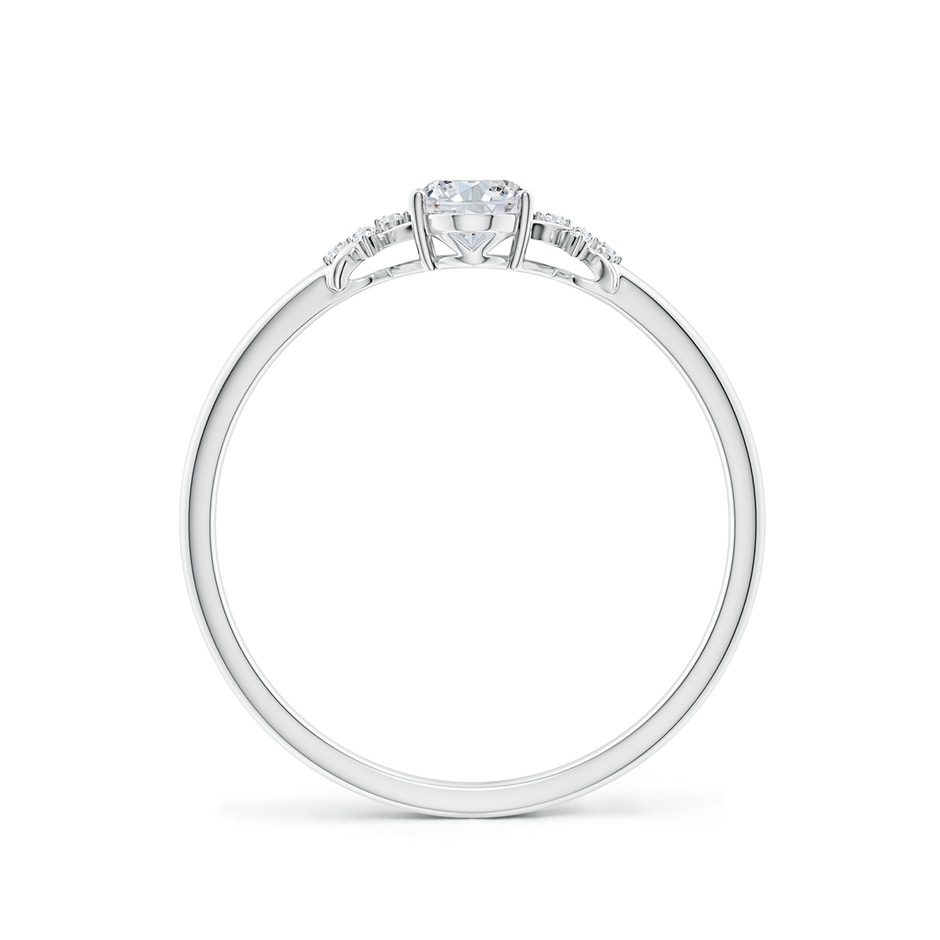 6x4mm GVS2 Solitaire Oval Diamond Criss Cross Ring with Diamonds in White Gold side 199