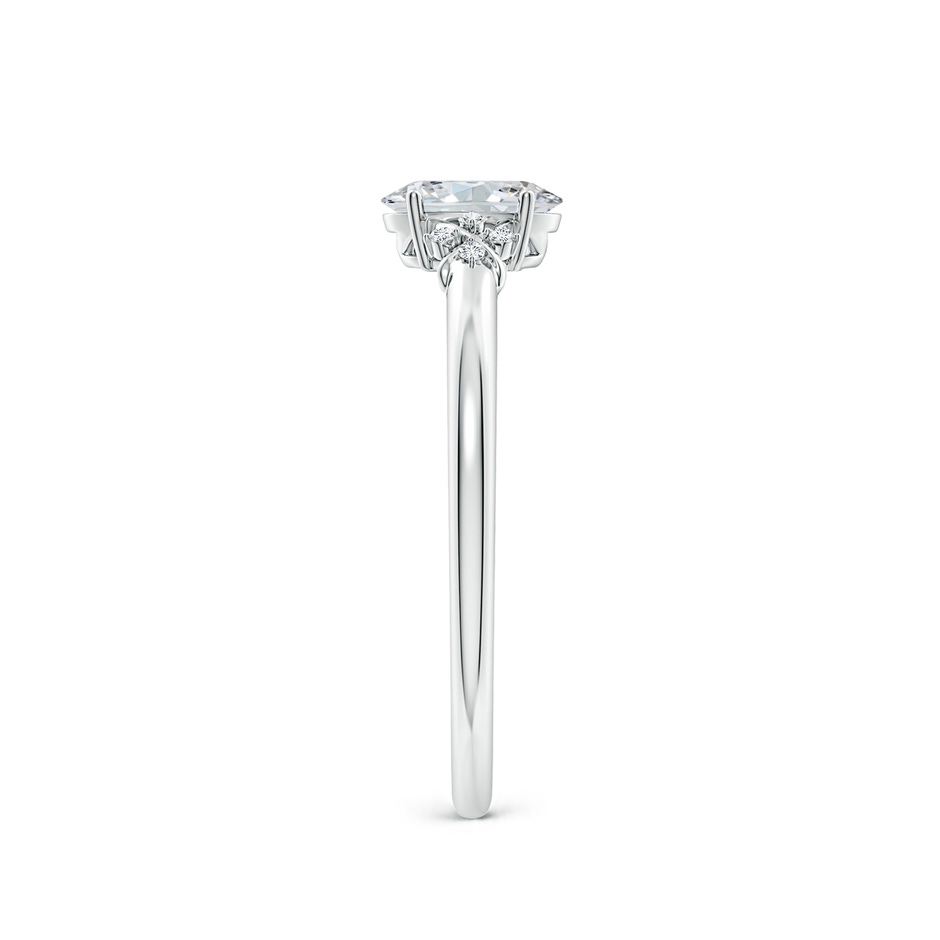 6x4mm GVS2 Solitaire Oval Diamond Criss Cross Ring with Diamonds in White Gold side 299