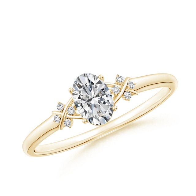 14k White Gold 6x4mm Oval Rhodolite Garnet and Diamond Infinity Style Ring