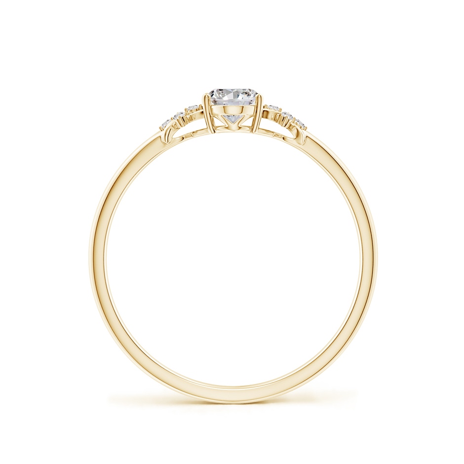 6x4mm IJI1I2 Solitaire Oval Diamond Criss Cross Ring with Diamonds in Yellow Gold side 199