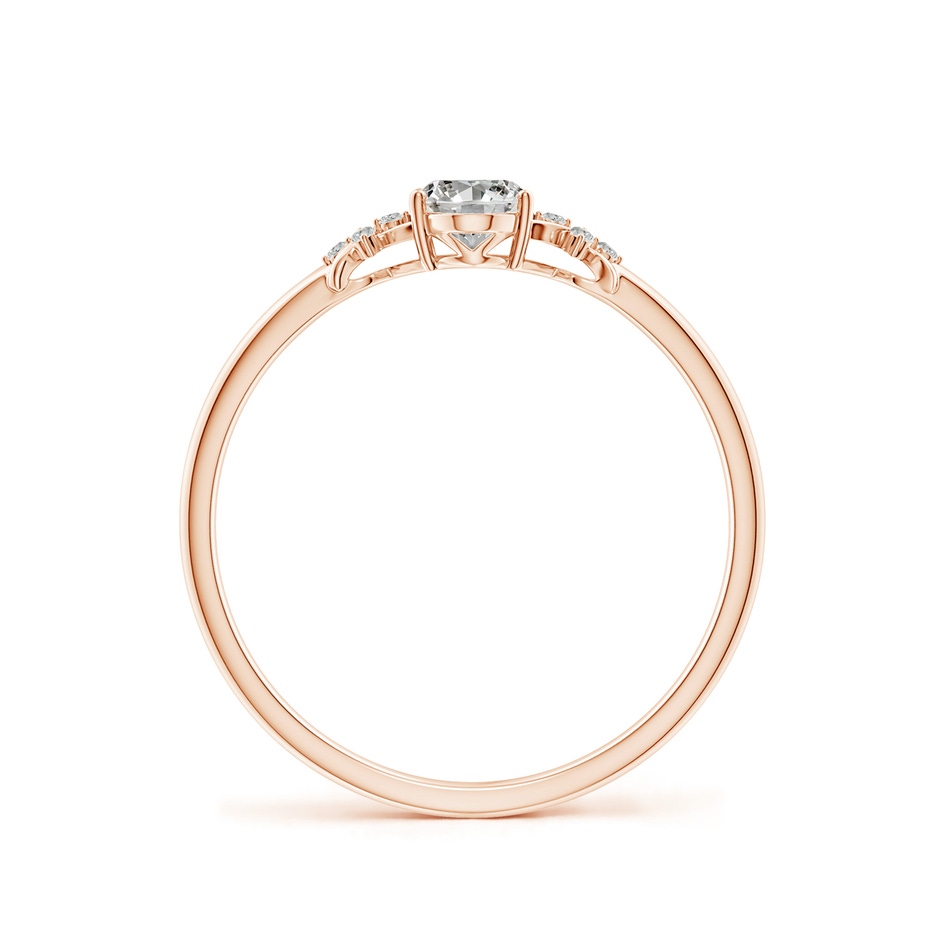 6x4mm KI3 Solitaire Oval Diamond Criss Cross Ring with Diamonds in Rose Gold side 199
