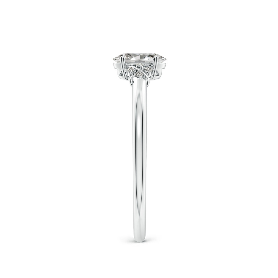 6x4mm KI3 Solitaire Oval Diamond Criss Cross Ring with Diamonds in White Gold side 299