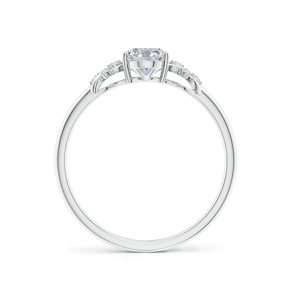 7x5mm HSI2 Solitaire Oval Diamond Criss Cross Ring with Diamonds in White Gold side 199