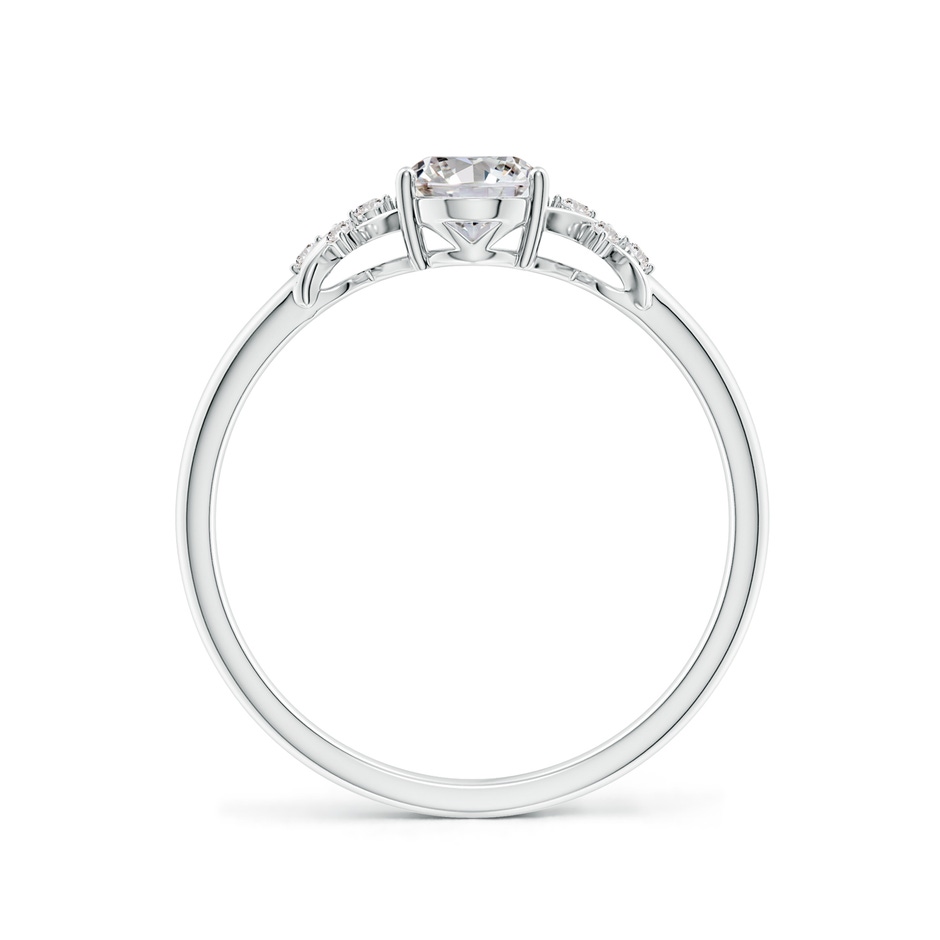 7x5mm IJI1I2 Solitaire Oval Diamond Criss Cross Ring with Diamonds in White Gold side 199