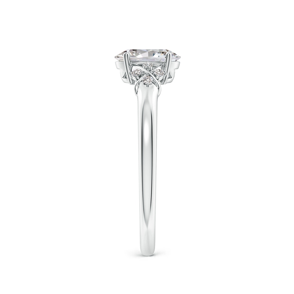 7x5mm IJI1I2 Solitaire Oval Diamond Criss Cross Ring with Diamonds in White Gold side 299