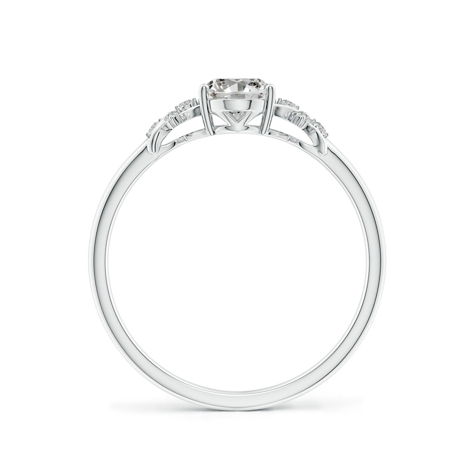 7x5mm KI3 Solitaire Oval Diamond Criss Cross Ring with Diamonds in White Gold side 199