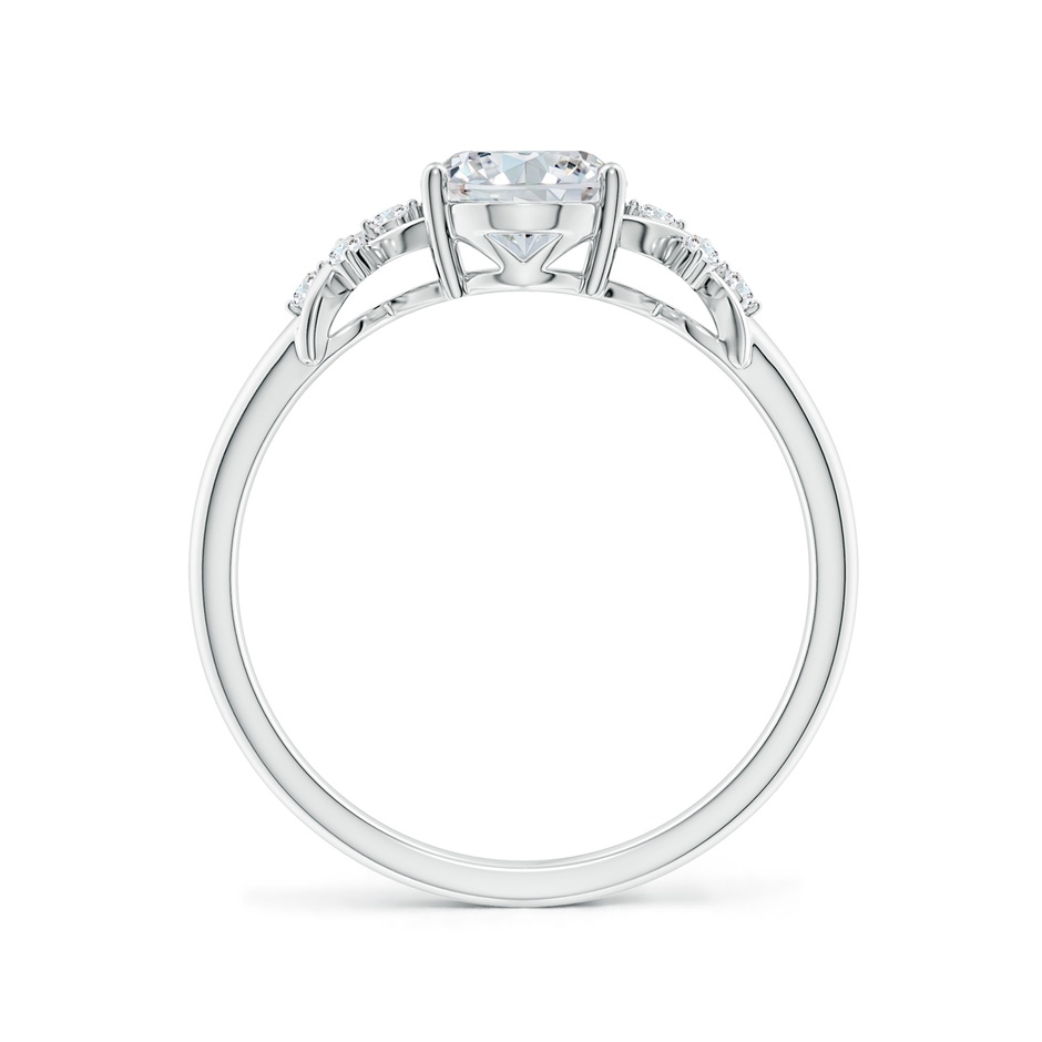 8x6mm GVS2 Solitaire Oval Diamond Criss Cross Ring with Diamonds in P950 Platinum side 199