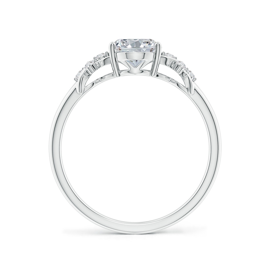 8x6mm HSI2 Solitaire Oval Diamond Criss Cross Ring with Diamonds in White Gold side 199