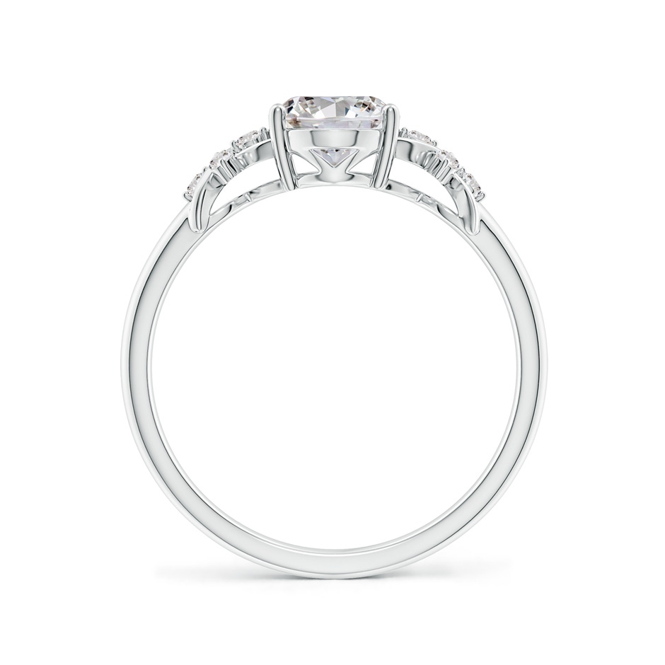 8x6mm IJI1I2 Solitaire Oval Diamond Criss Cross Ring with Diamonds in P950 Platinum side 199
