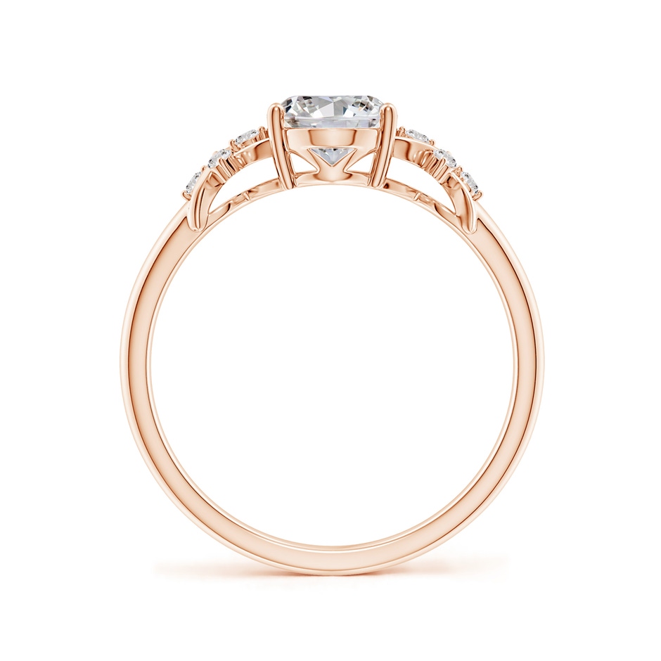 8x6mm IJI1I2 Solitaire Oval Diamond Criss Cross Ring with Diamonds in Rose Gold side 199