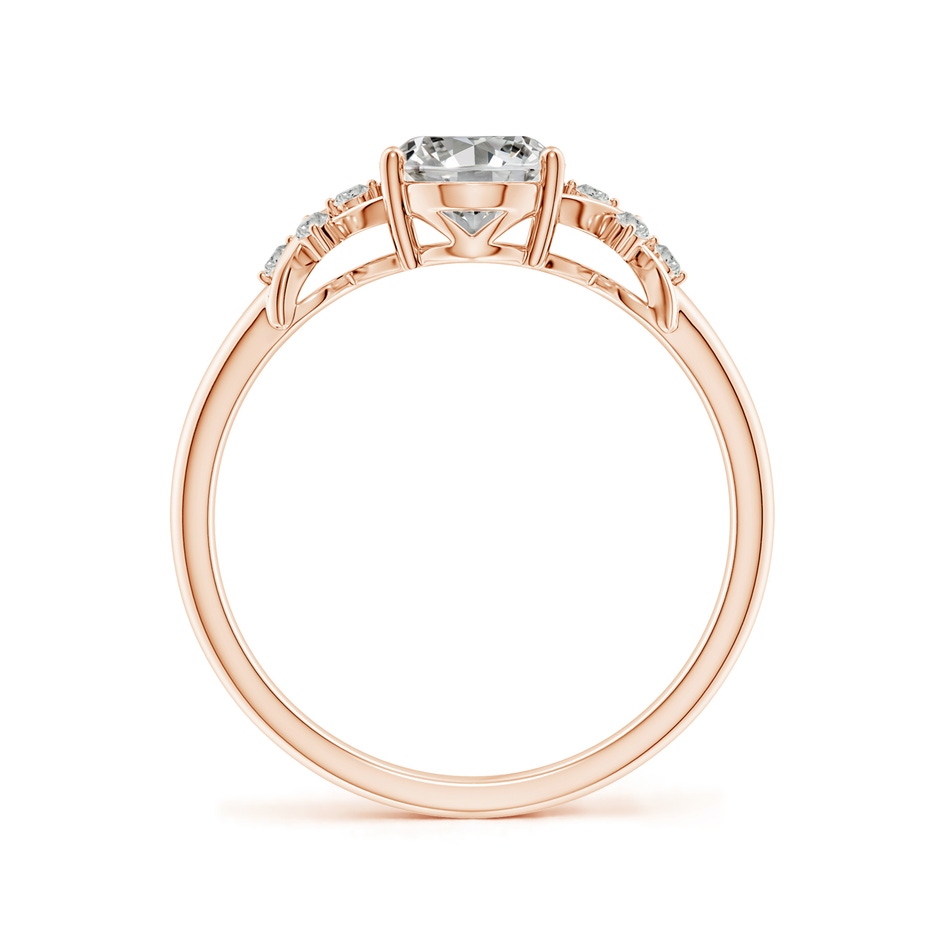 8x6mm KI3 Solitaire Oval Diamond Criss Cross Ring with Diamonds in Rose Gold side 199