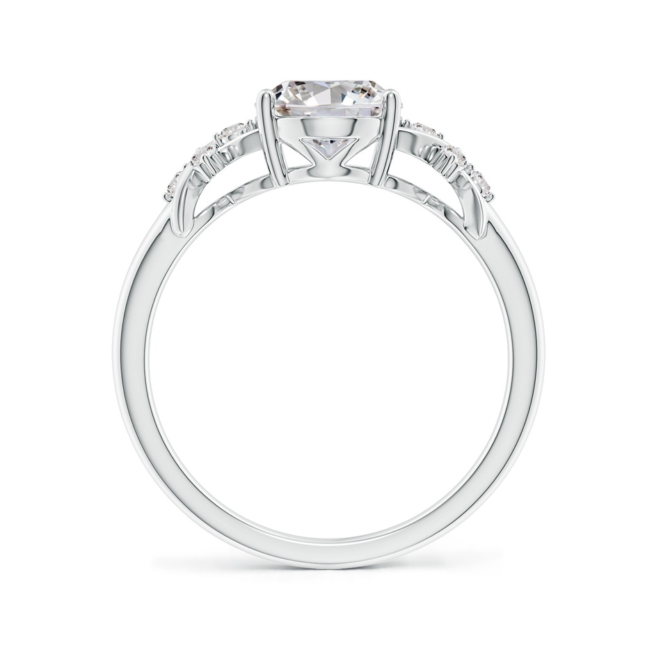 9x7mm IJI1I2 Solitaire Oval Diamond Criss Cross Ring with Diamonds in P950 Platinum side 199