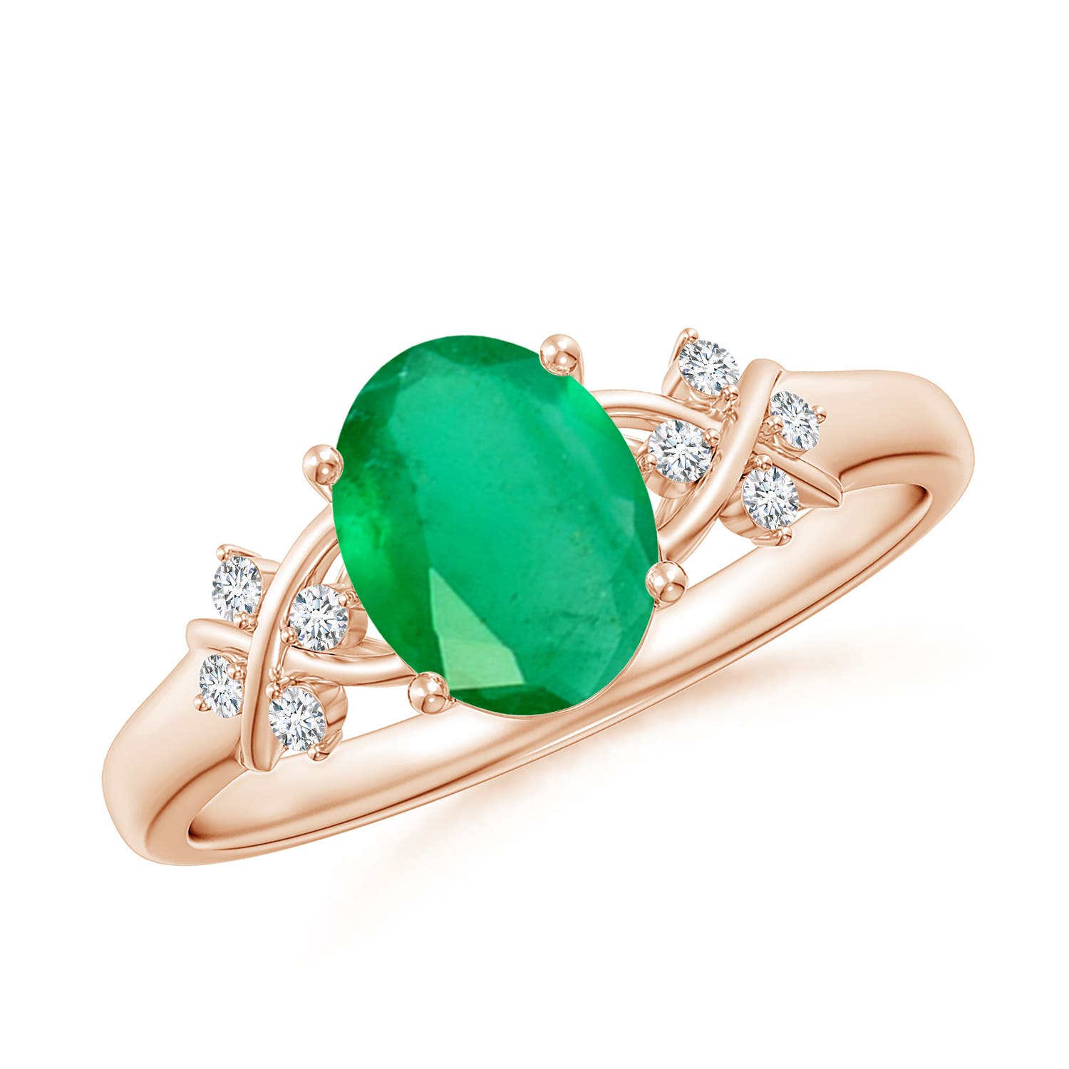 A - Emerald / 1.18 CT / 14 KT Rose Gold