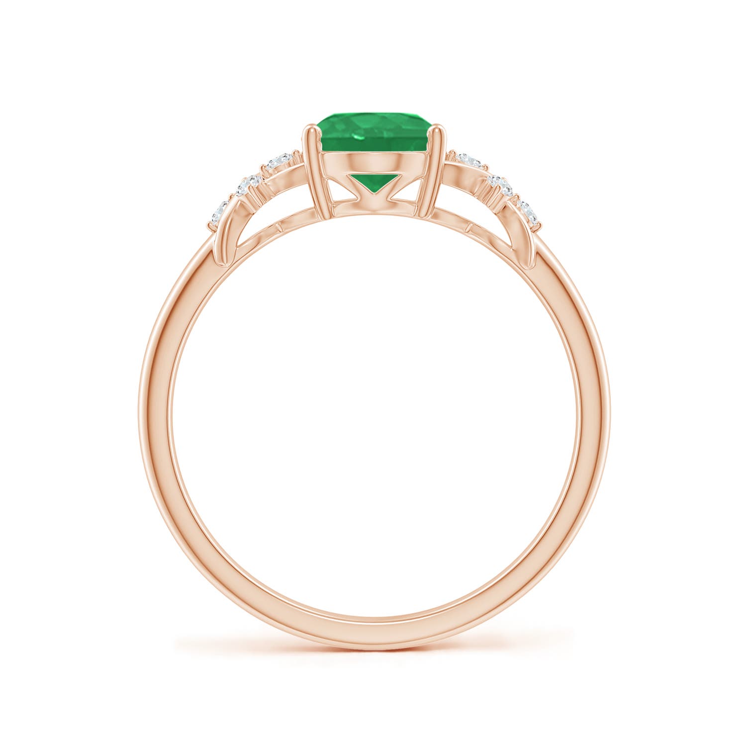 A - Emerald / 1.18 CT / 14 KT Rose Gold