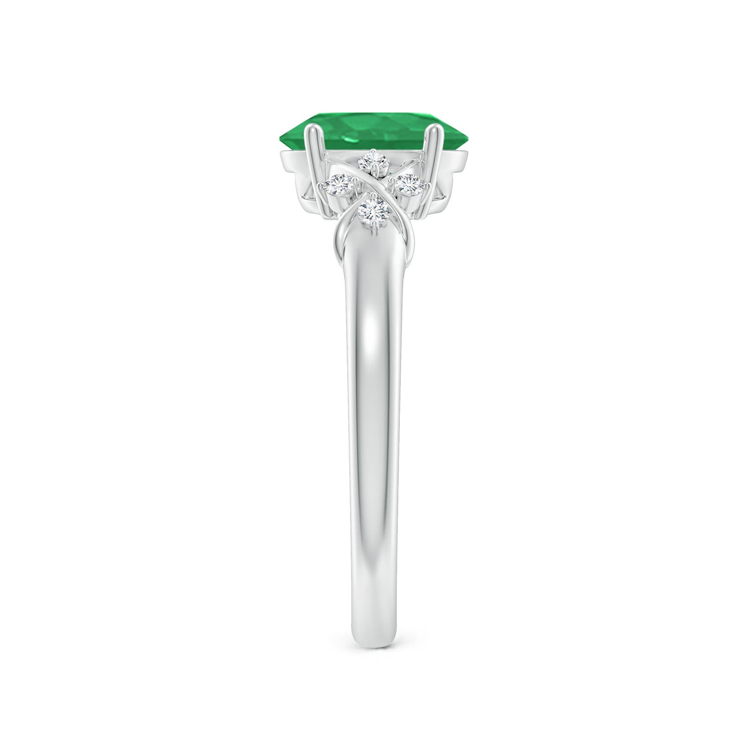 A - Emerald / 1.18 CT / 14 KT White Gold