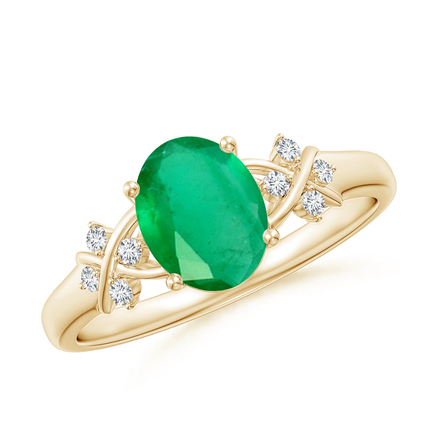 A - Emerald / 1.18 CT / 14 KT Yellow Gold