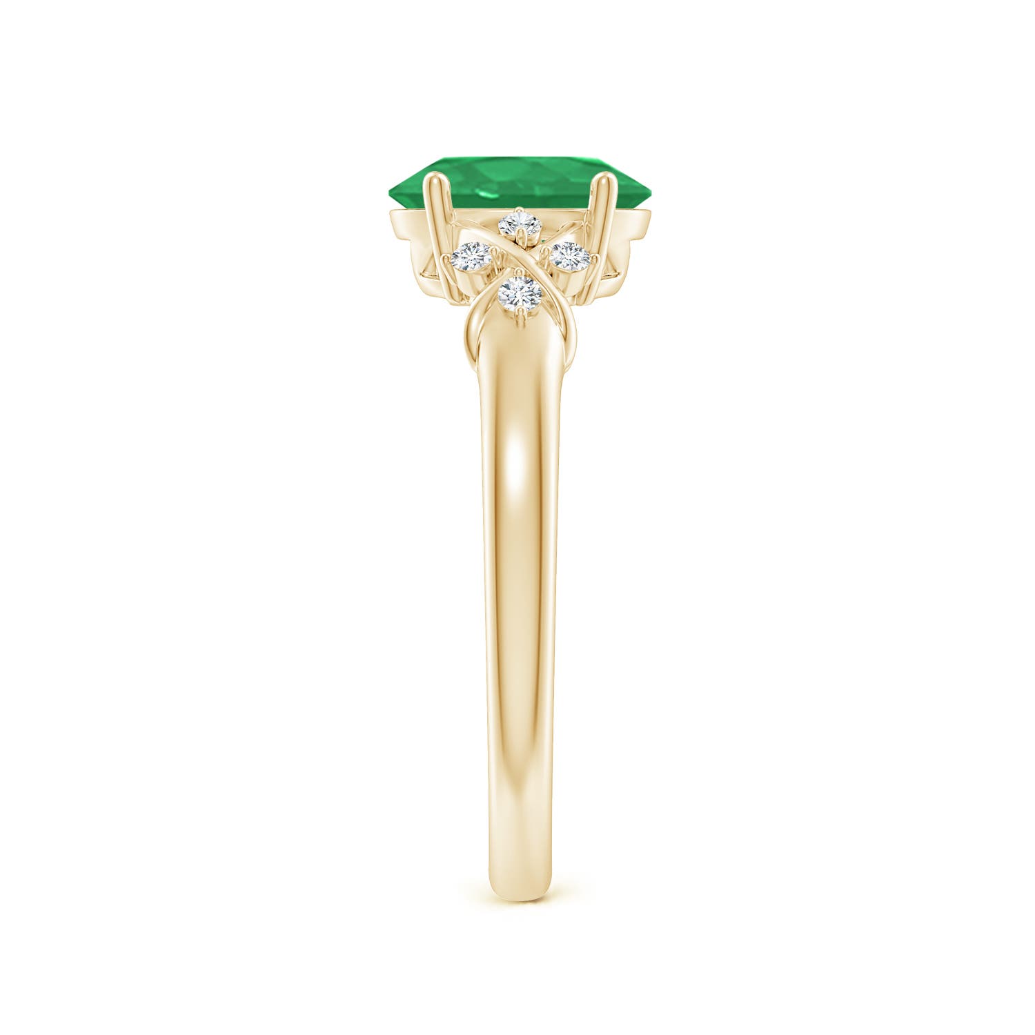 A - Emerald / 1.18 CT / 14 KT Yellow Gold