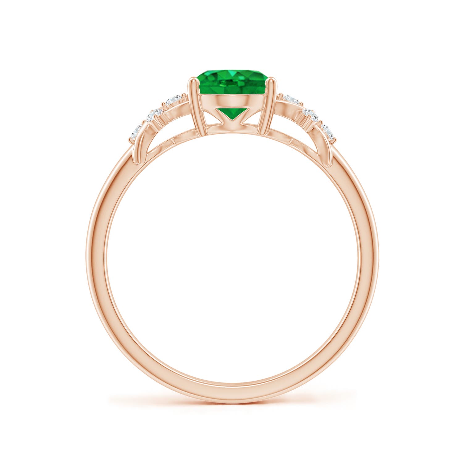 AAA - Emerald / 1.18 CT / 14 KT Rose Gold