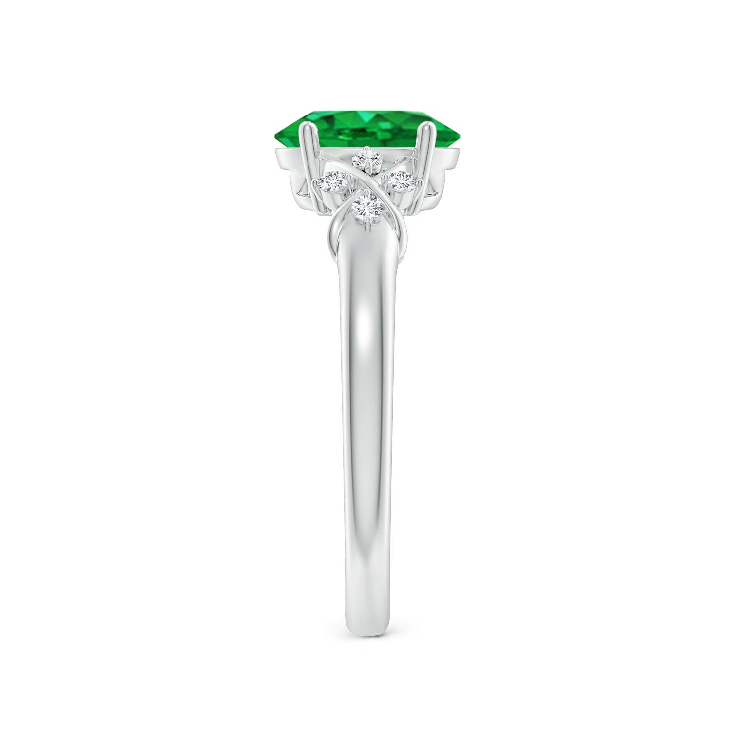 AAA - Emerald / 1.18 CT / 14 KT White Gold