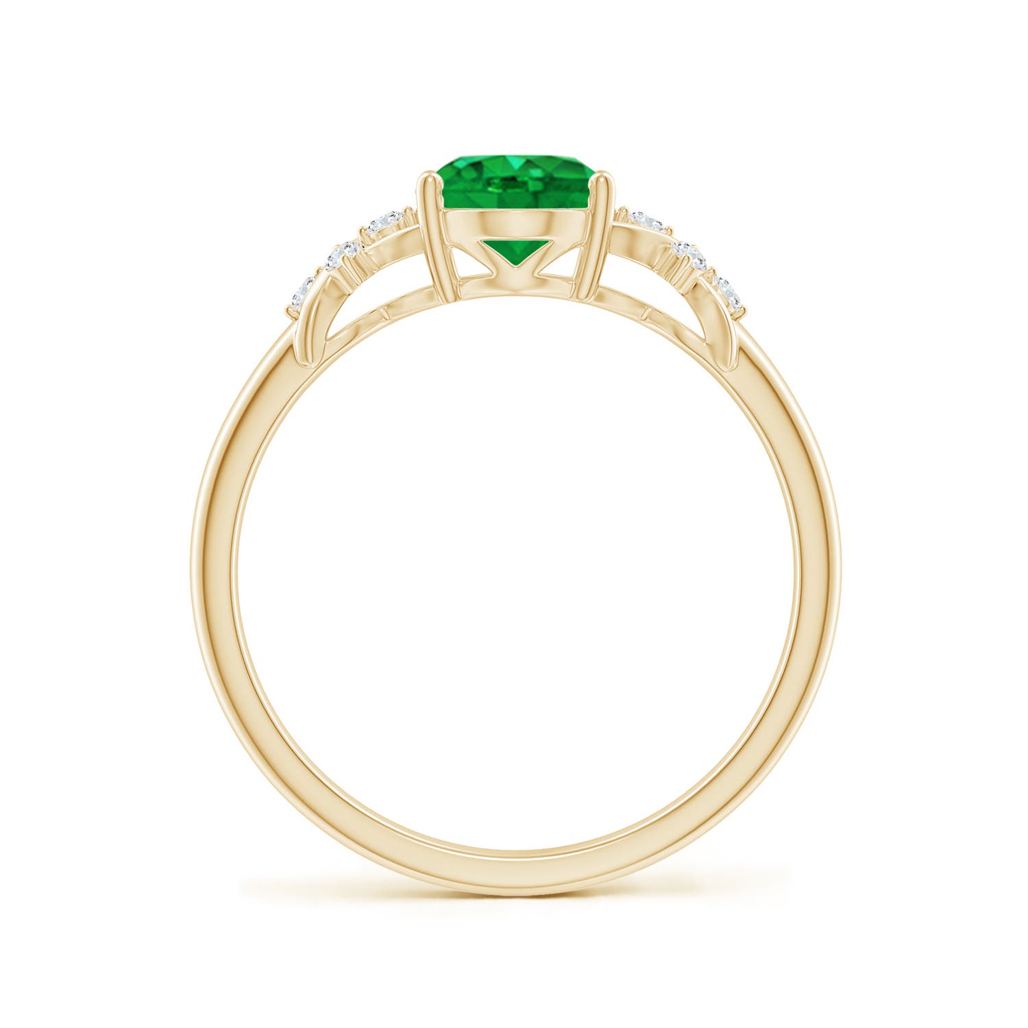 AAA - Emerald / 1.18 CT / 14 KT Yellow Gold