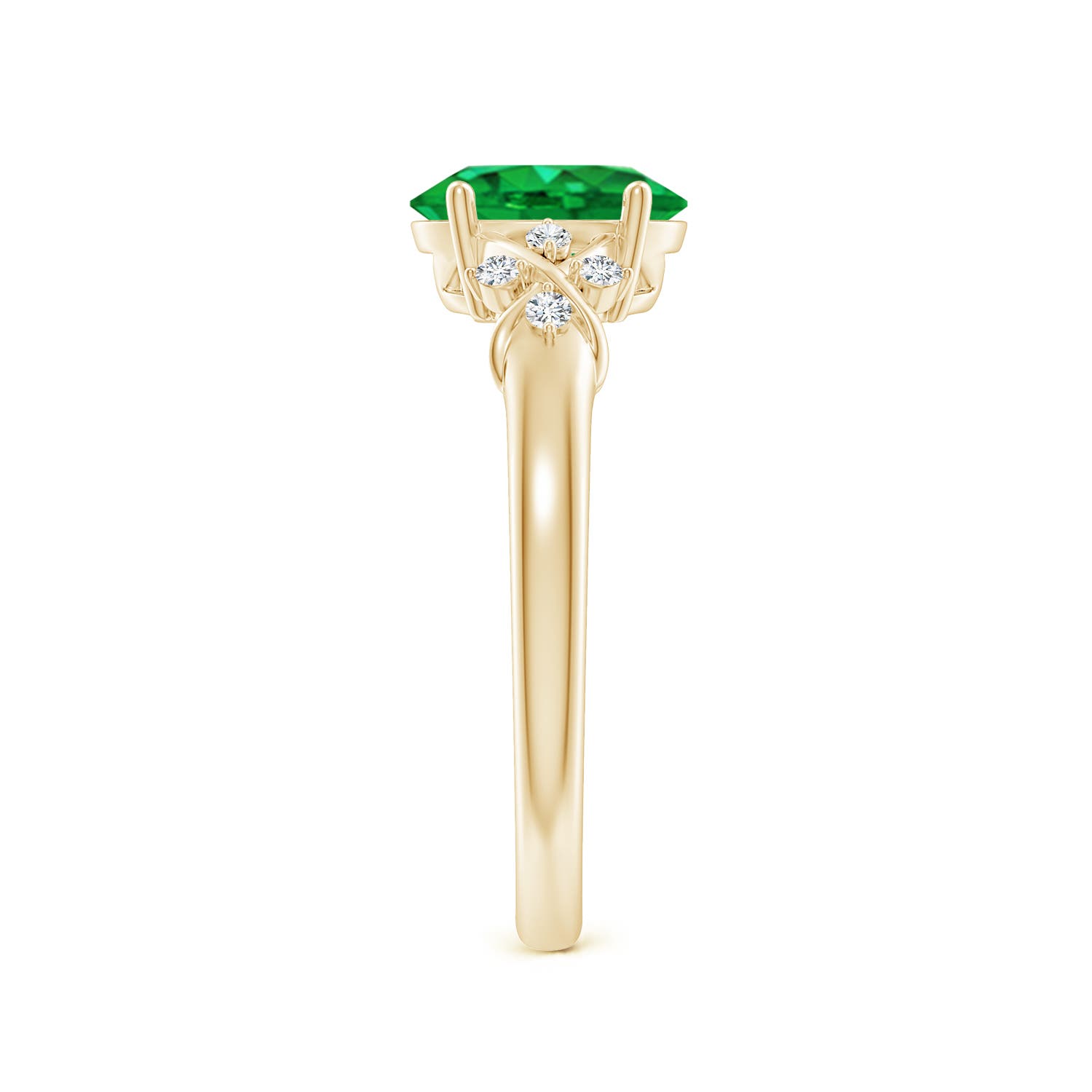 AAA - Emerald / 1.18 CT / 14 KT Yellow Gold