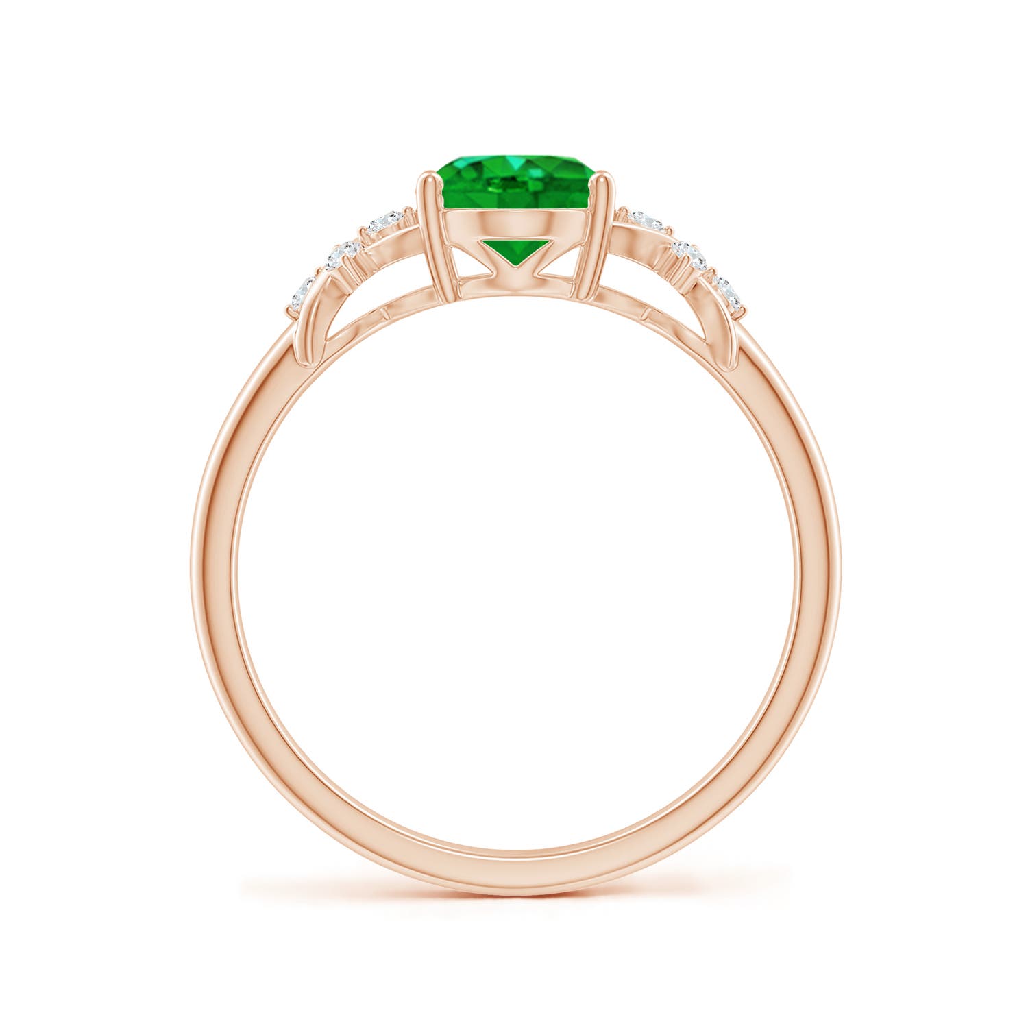 AAAA - Emerald / 1.18 CT / 14 KT Rose Gold