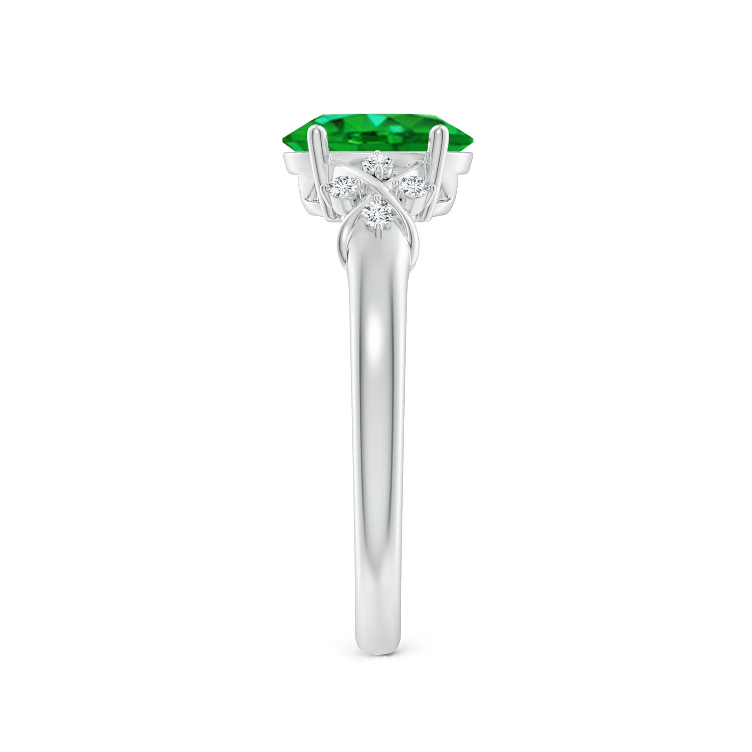 AAAA - Emerald / 1.18 CT / 14 KT White Gold