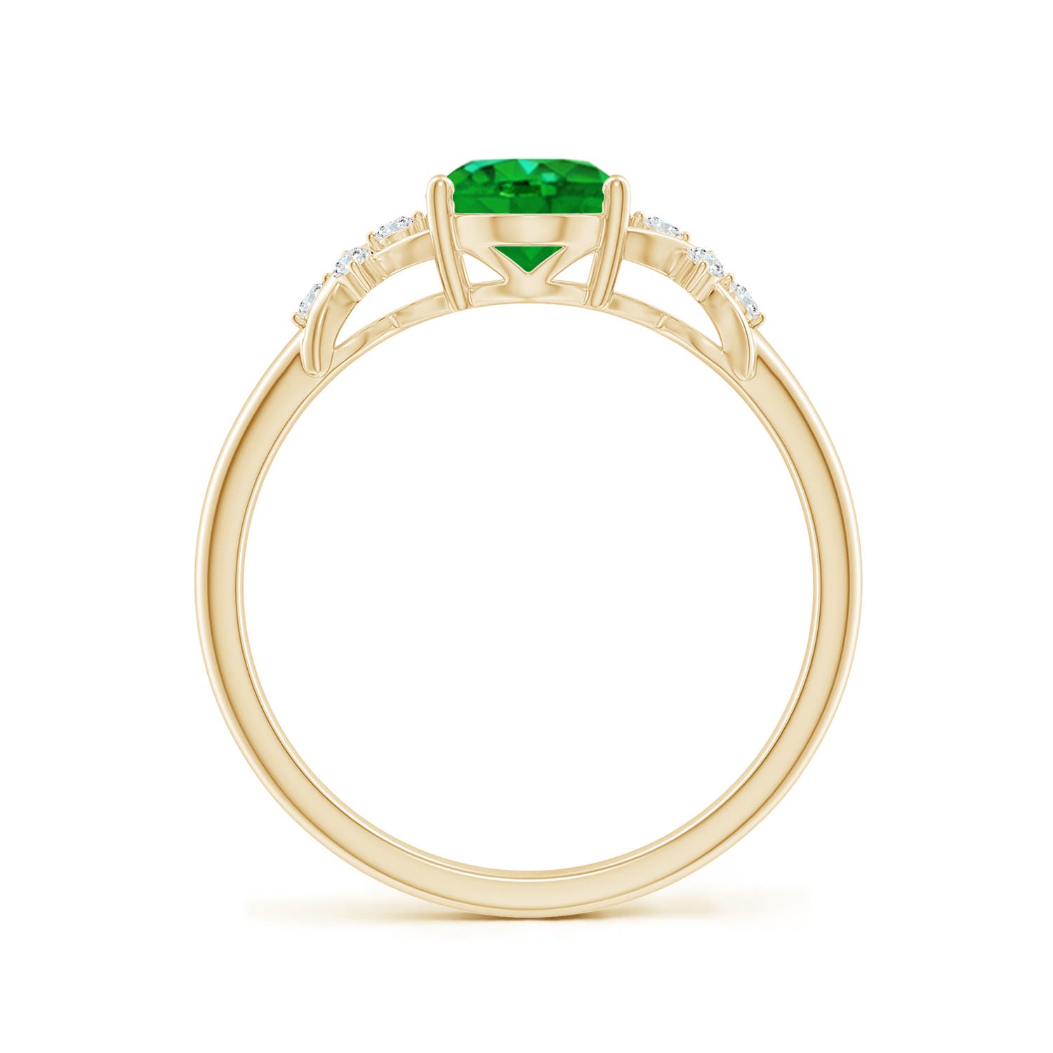 AAAA - Emerald / 1.18 CT / 14 KT Yellow Gold