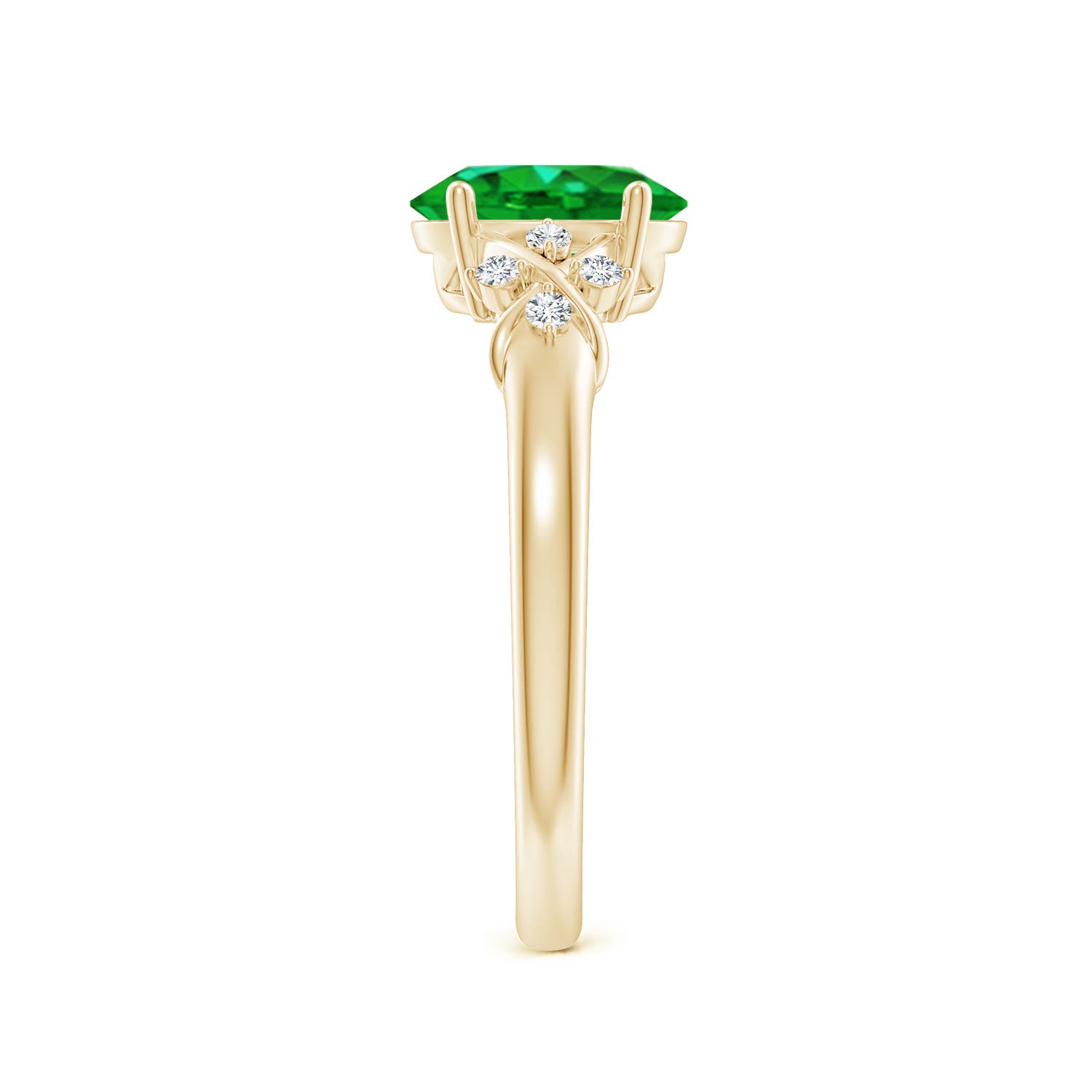 AAAA - Emerald / 1.18 CT / 14 KT Yellow Gold