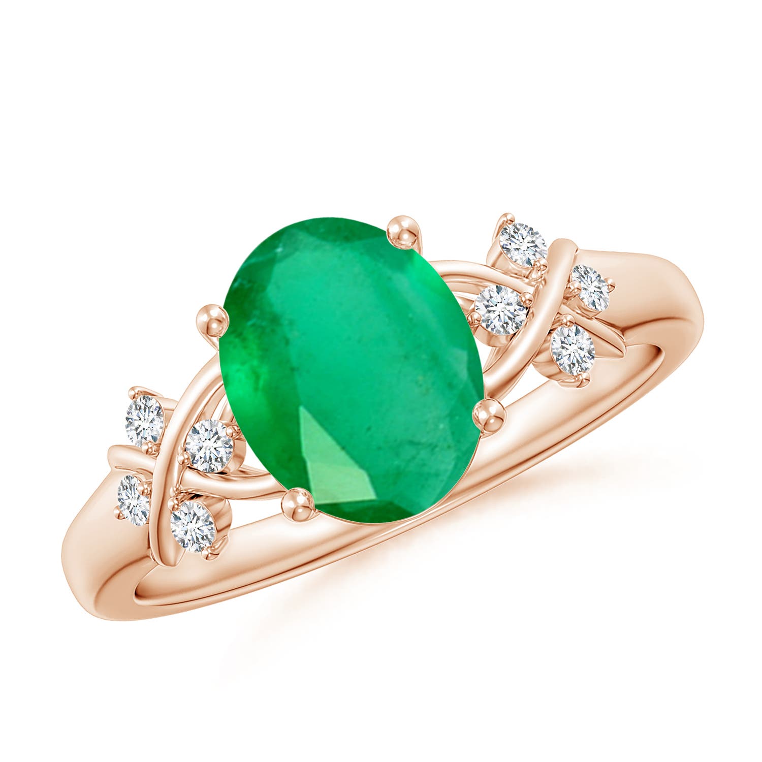 A - Emerald / 1.61 CT / 14 KT Rose Gold