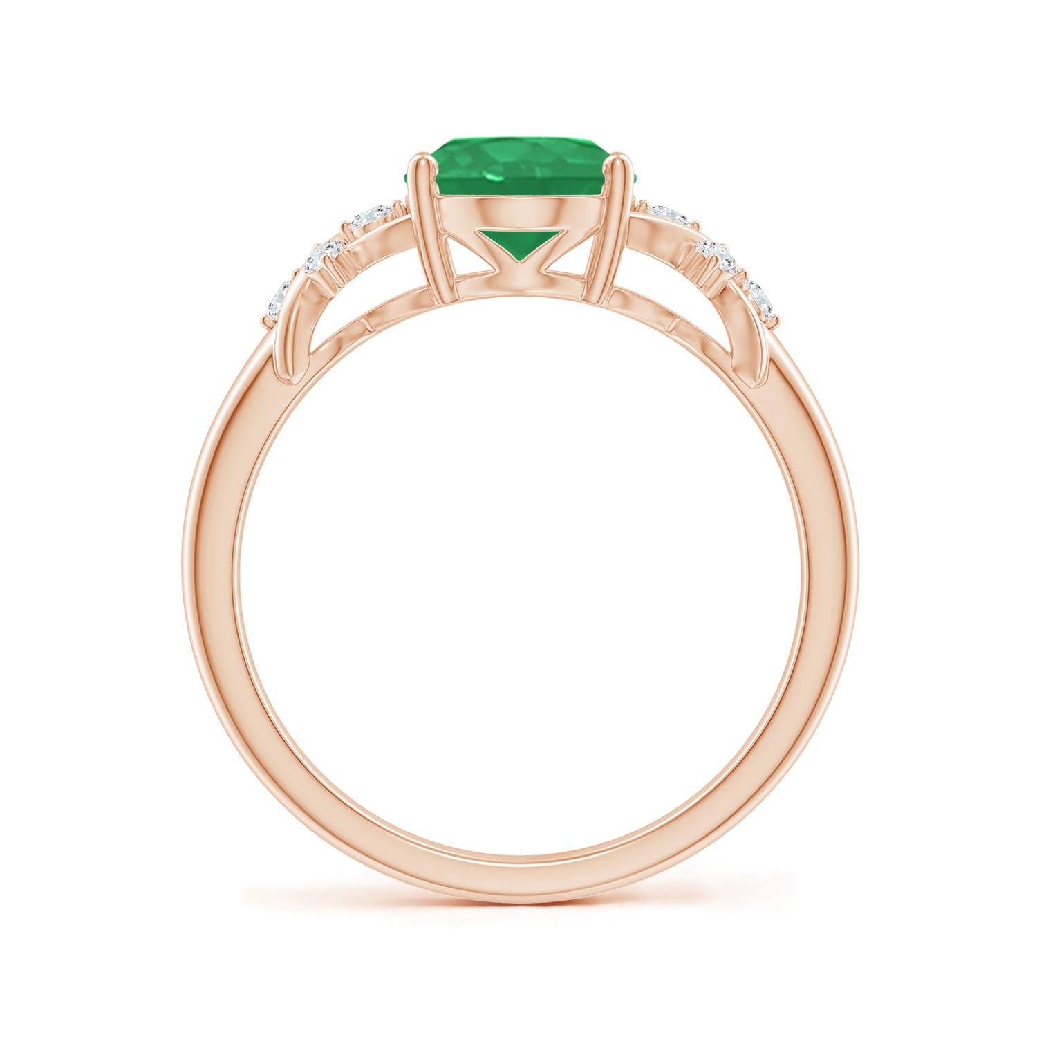 A - Emerald / 1.61 CT / 14 KT Rose Gold