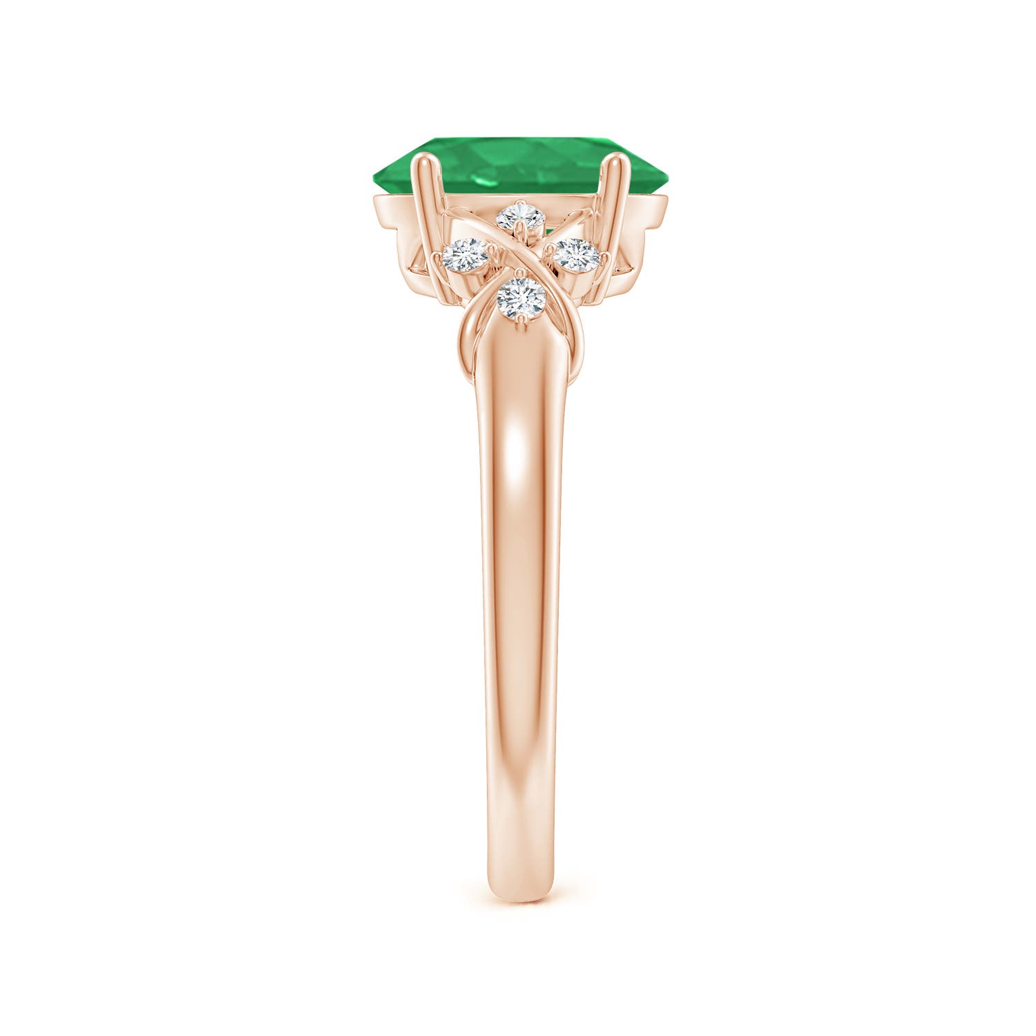 A - Emerald / 1.61 CT / 14 KT Rose Gold