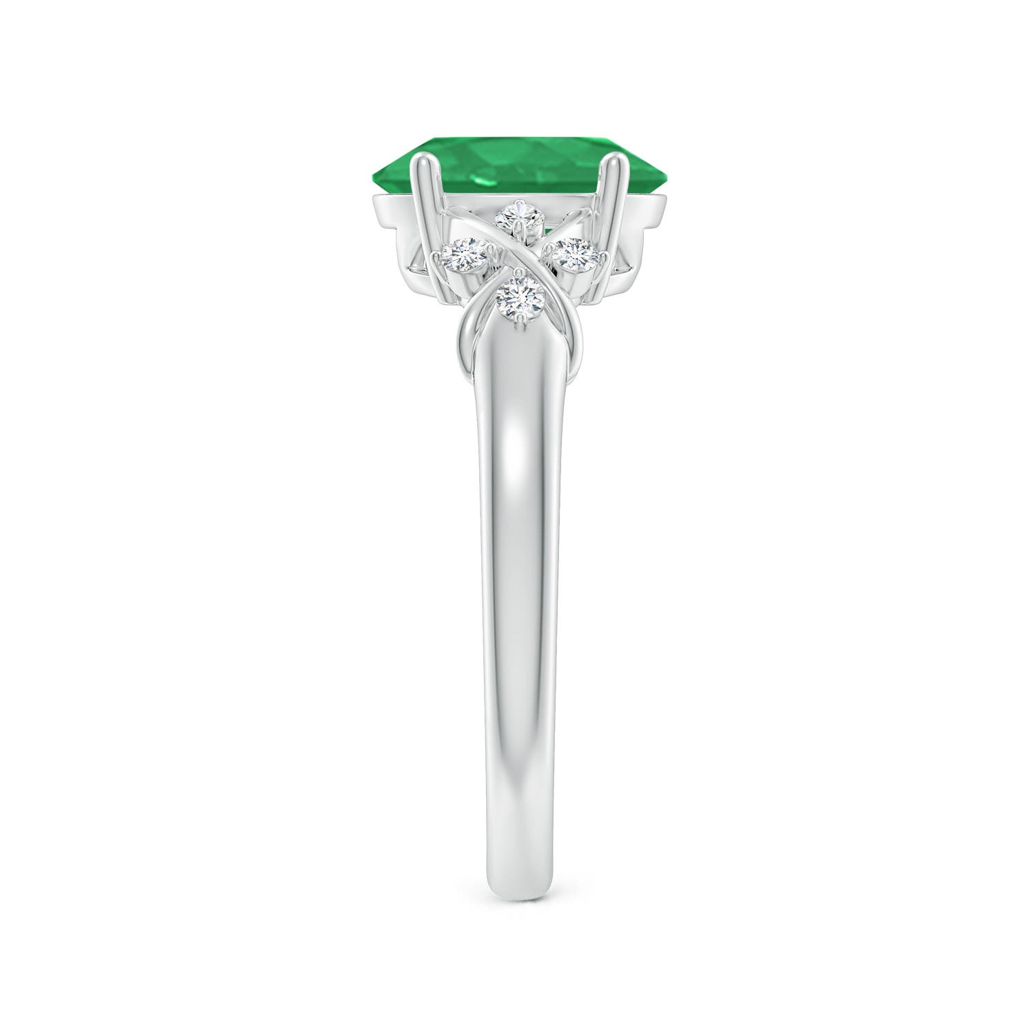 A - Emerald / 1.61 CT / 14 KT White Gold