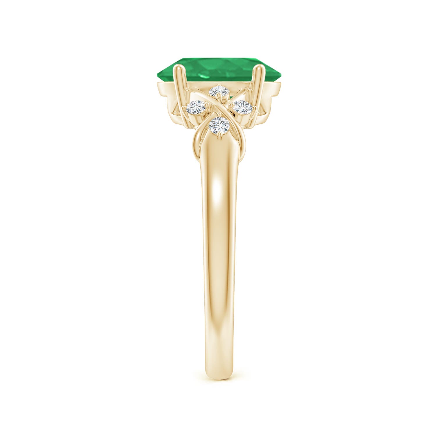 A - Emerald / 1.61 CT / 14 KT Yellow Gold