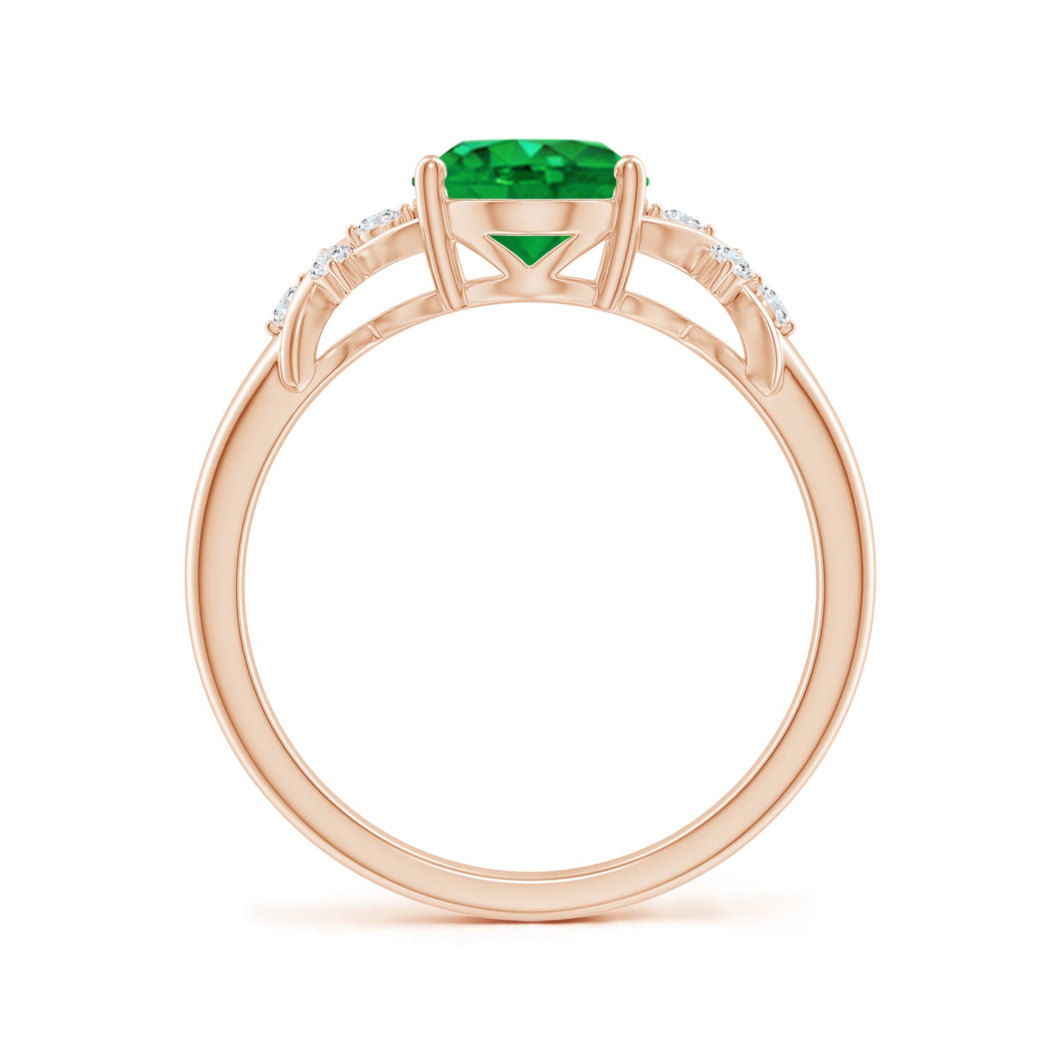 AAA - Emerald / 1.61 CT / 14 KT Rose Gold