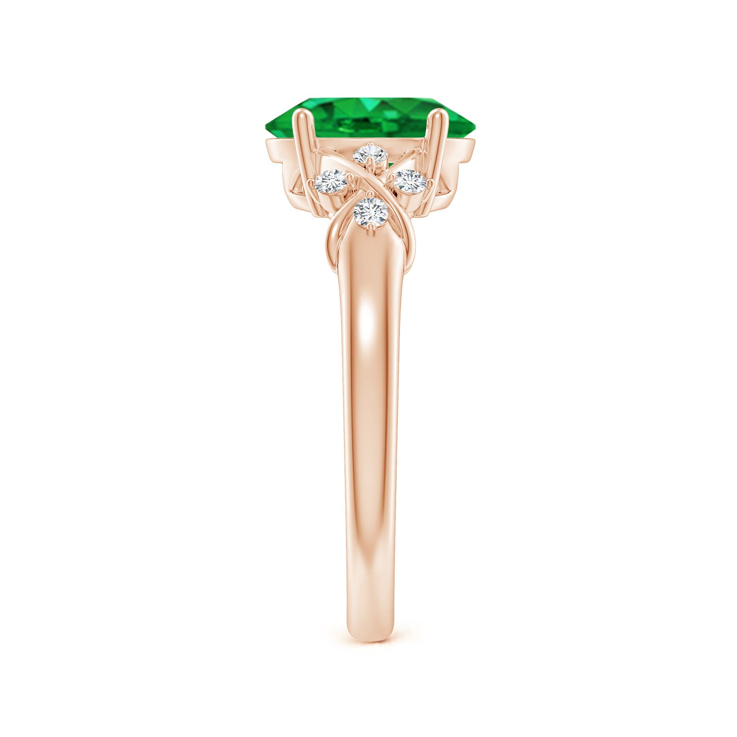 AAA - Emerald / 1.61 CT / 14 KT Rose Gold