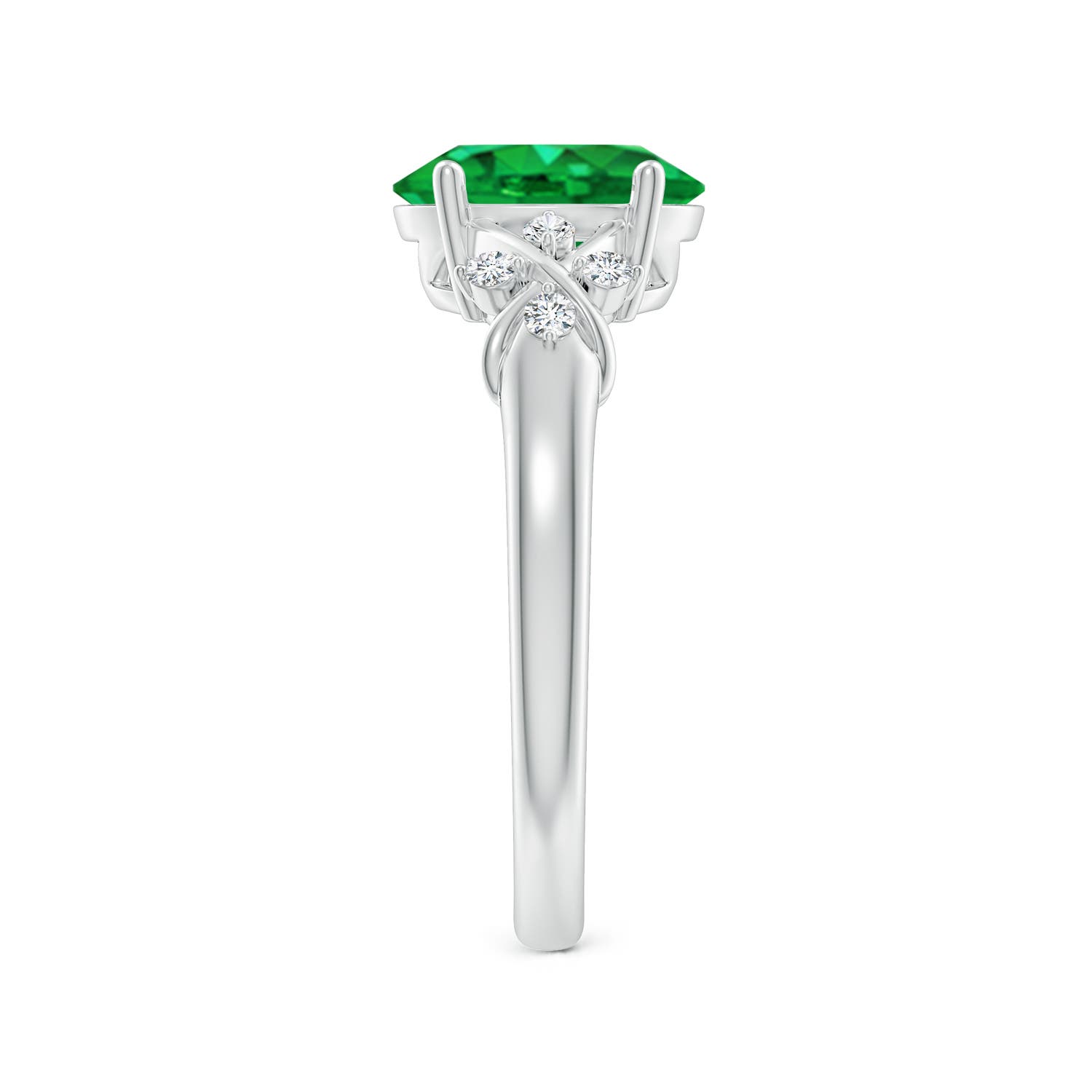 AAA - Emerald / 1.61 CT / 14 KT White Gold