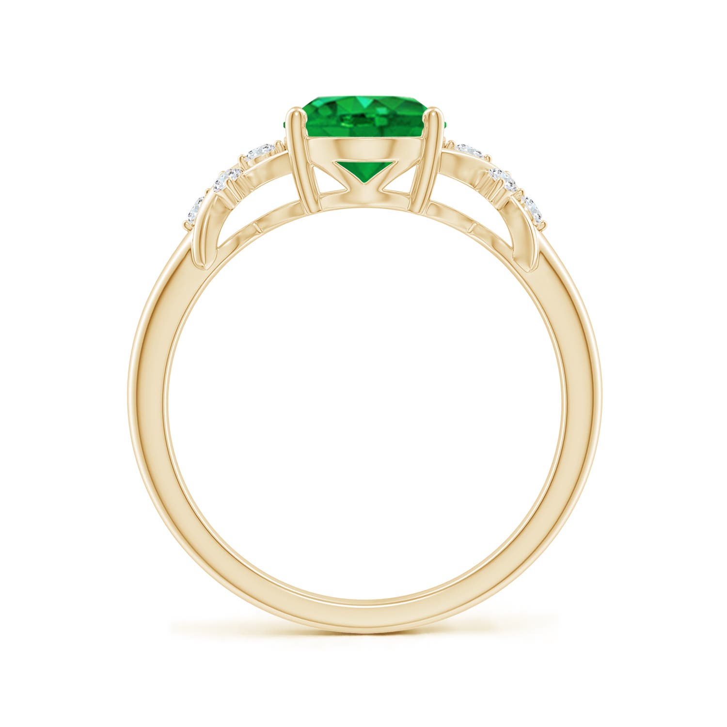 AAA - Emerald / 1.61 CT / 14 KT Yellow Gold