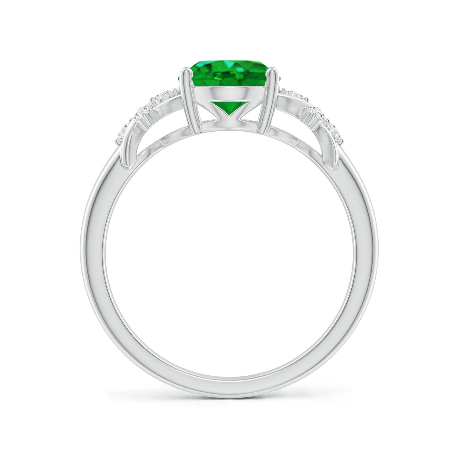 AAAA - Emerald / 1.61 CT / 14 KT White Gold