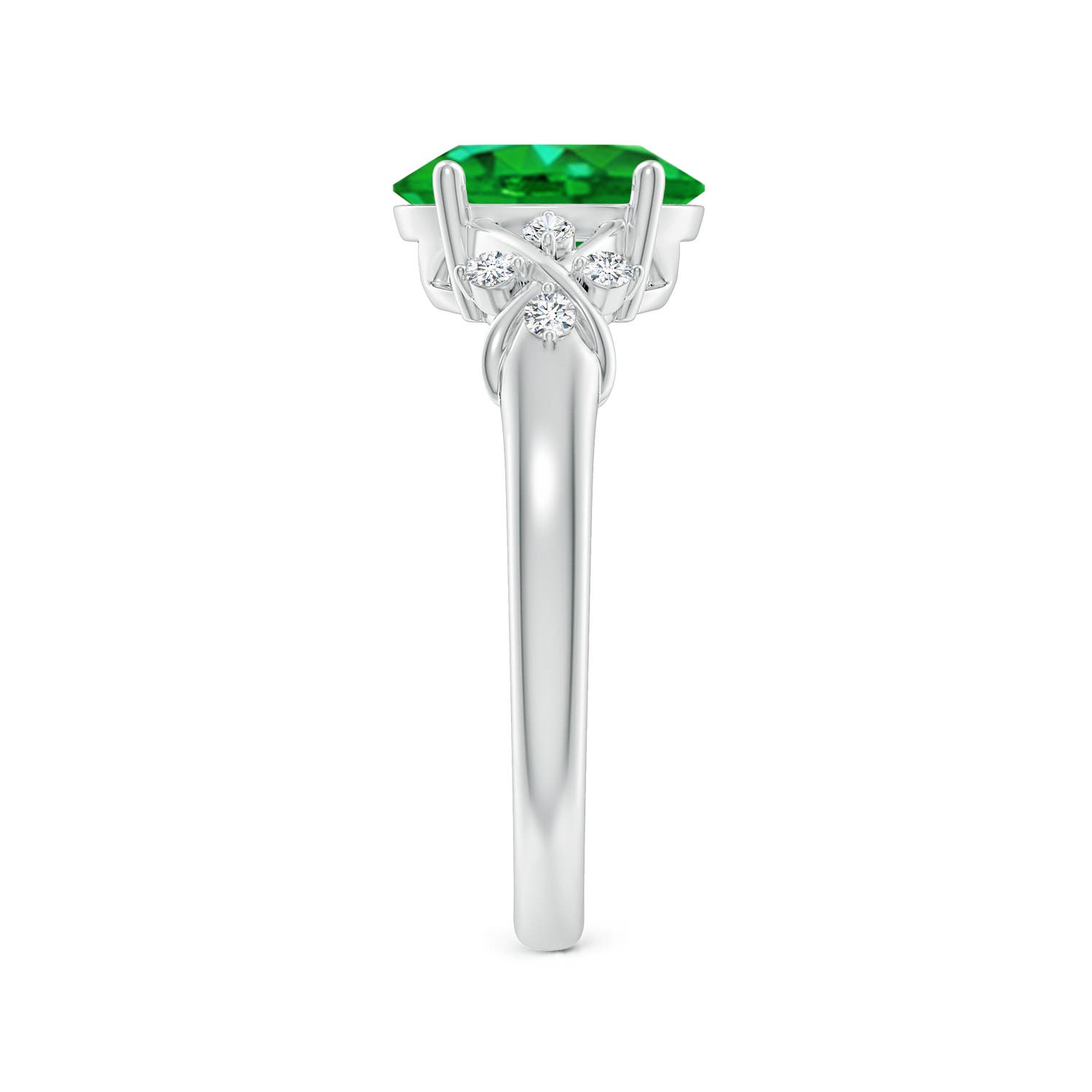 AAAA - Emerald / 1.61 CT / 14 KT White Gold