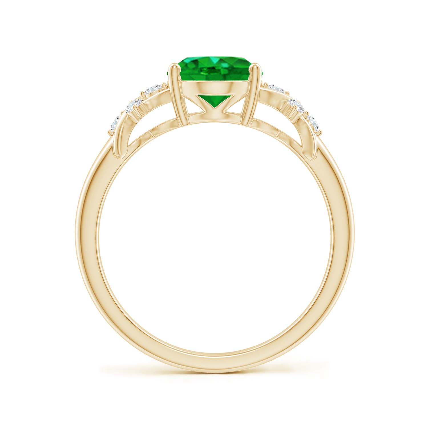 AAAA - Emerald / 1.61 CT / 14 KT Yellow Gold