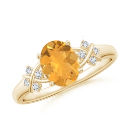 Side Stones Yellow Gold Fire Opal Rings