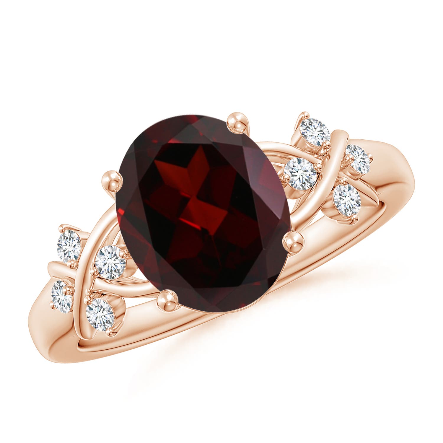 A - Garnet / 3.12 CT / 14 KT Rose Gold