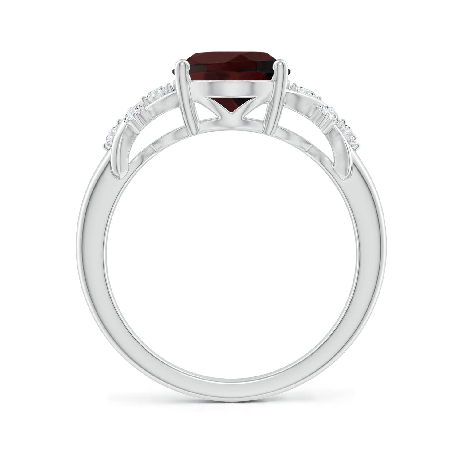 A - Garnet / 3.12 CT / 14 KT White Gold