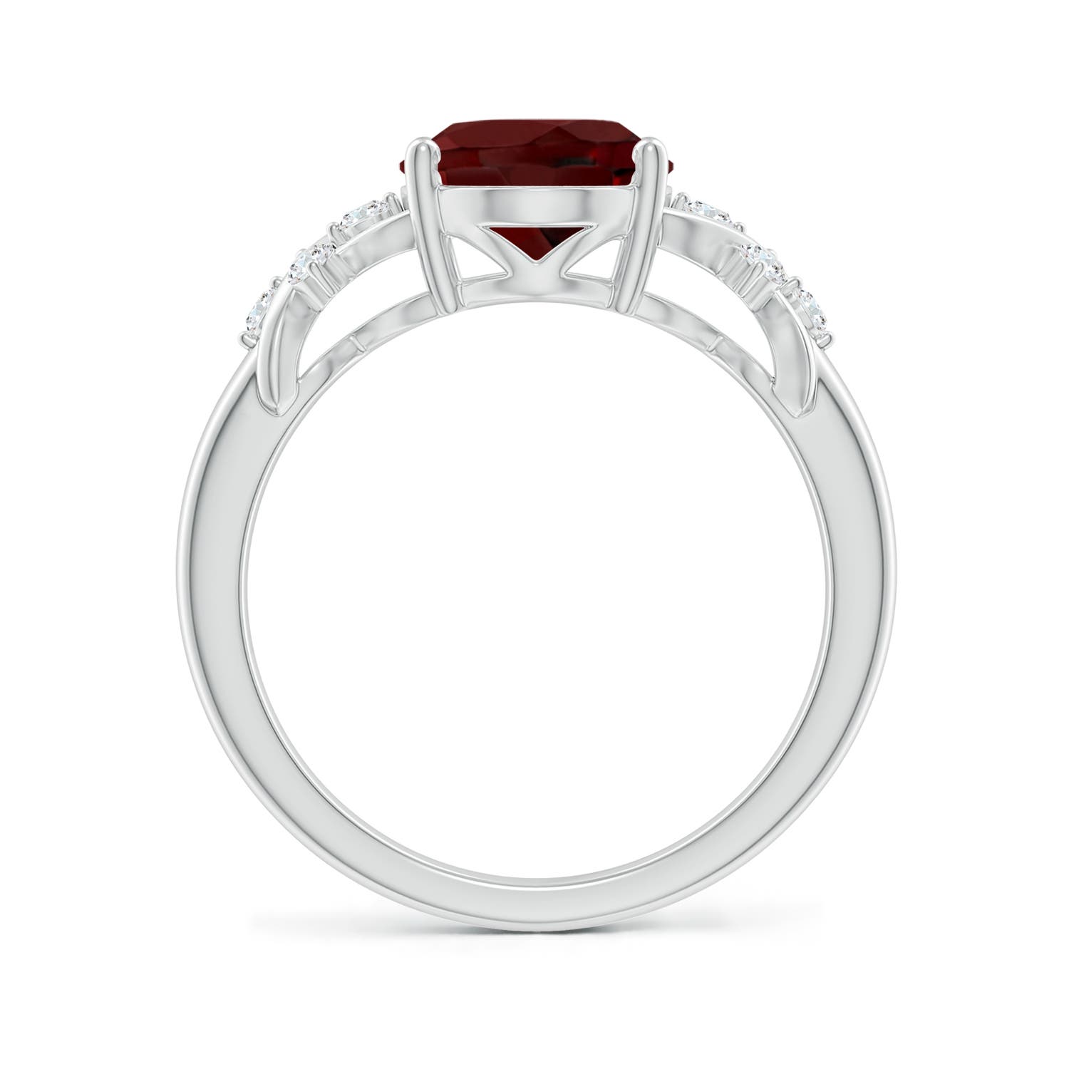 AAA - Garnet / 3.12 CT / 14 KT White Gold