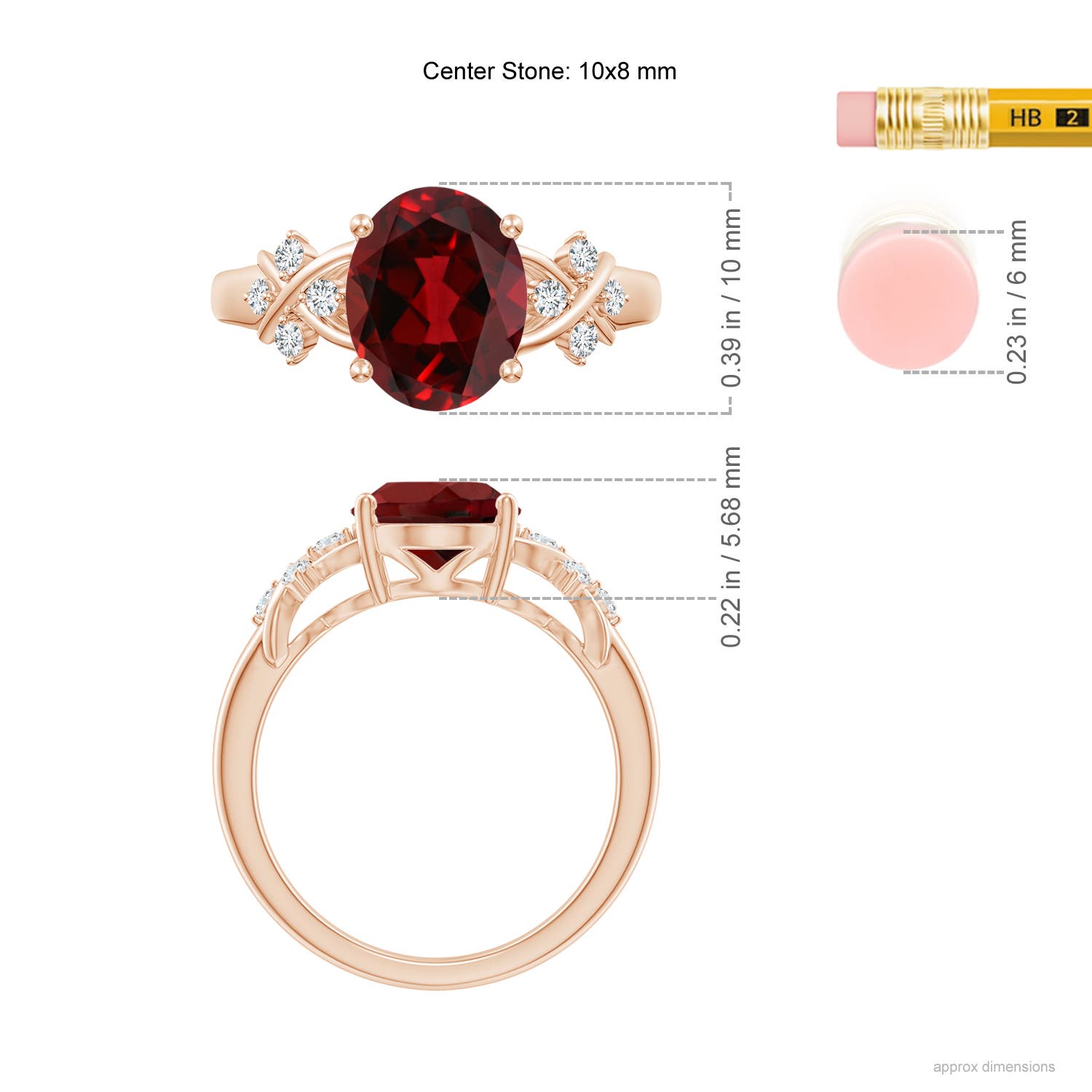 AAAA - Garnet / 3.12 CT / 14 KT Rose Gold