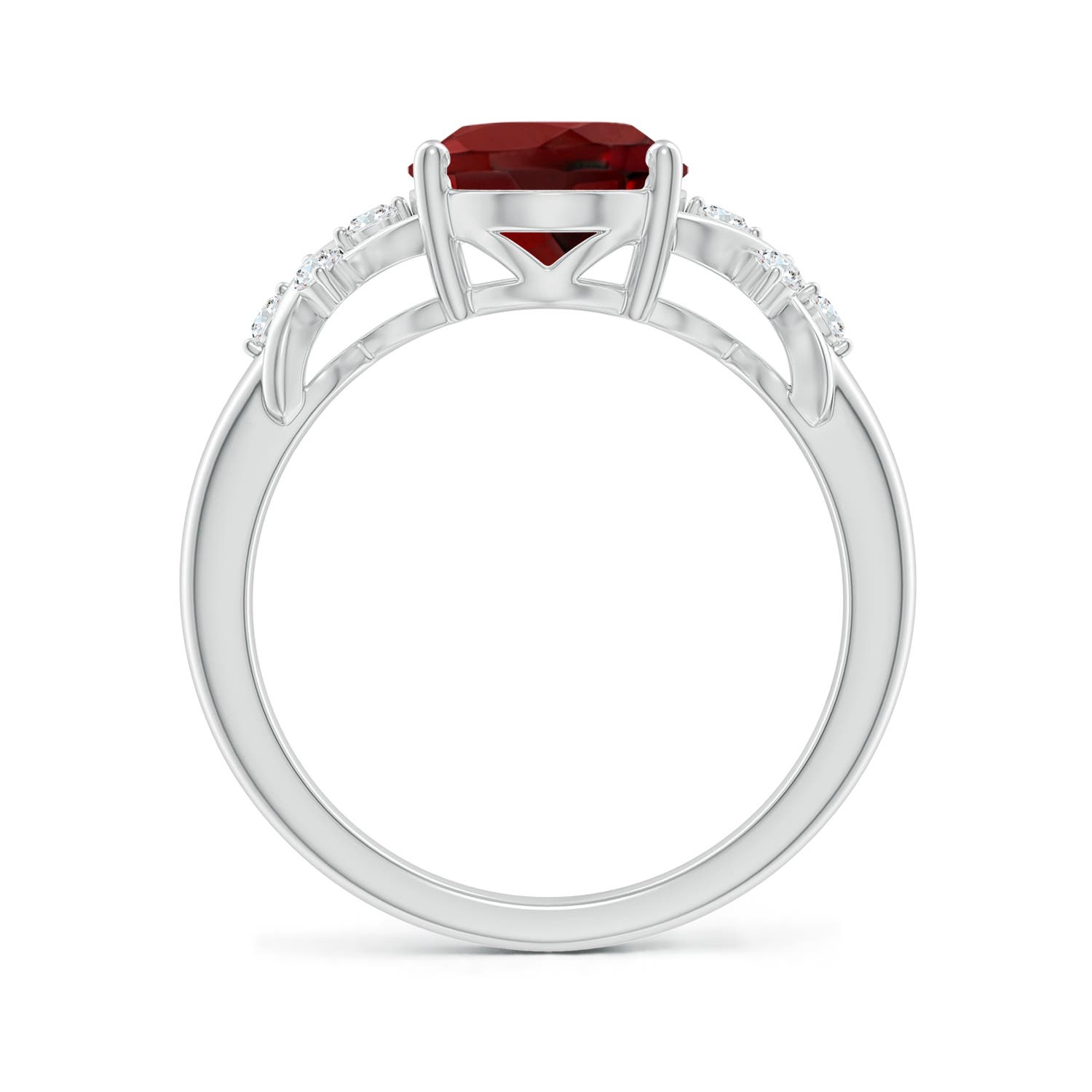 AAAA - Garnet / 3.12 CT / 14 KT White Gold