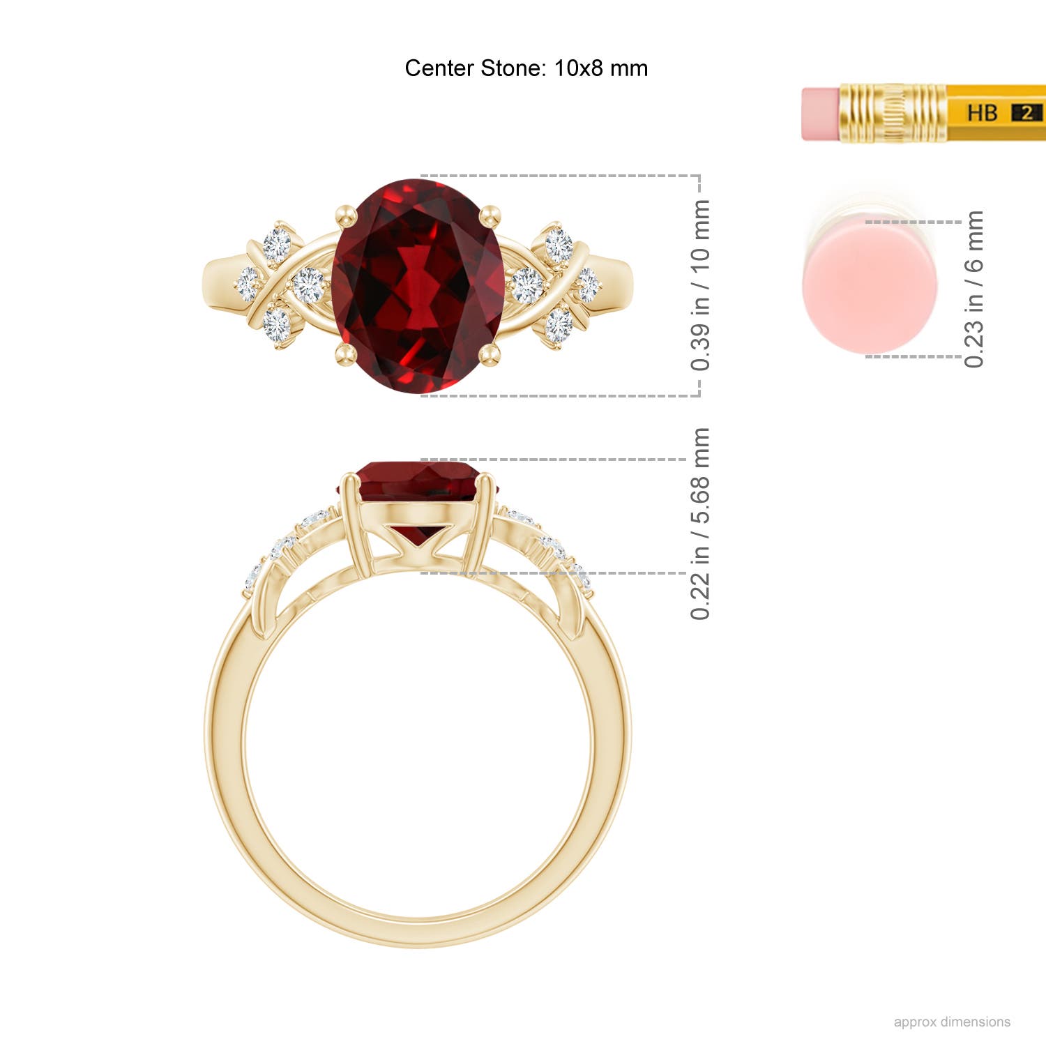 AAAA - Garnet / 3.12 CT / 14 KT Yellow Gold