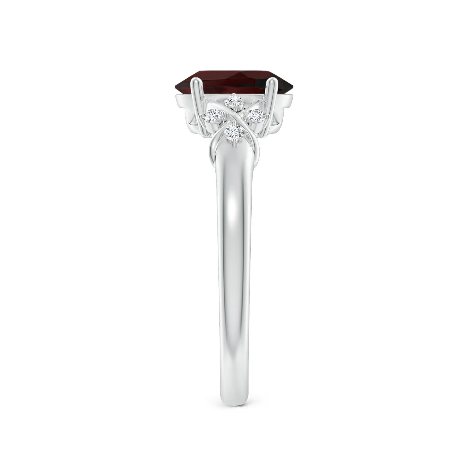 A - Garnet / 1.53 CT / 14 KT White Gold